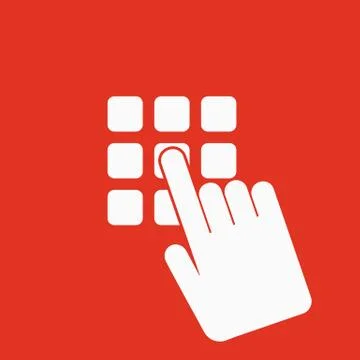 The pin code icon. Password and  unlock, access, identification, unlock symbol Stock Illustration