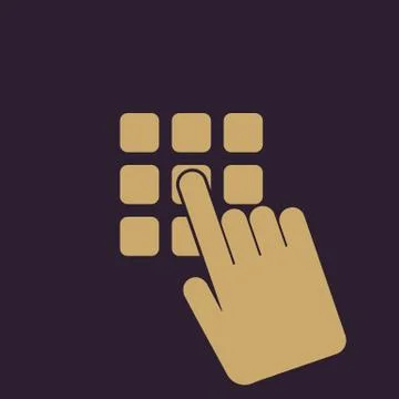 The pin code icon. Password and  unlock, access, identification, unlock symbol Illustrazione stock