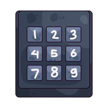 Pin code illustration Ilustração Stock