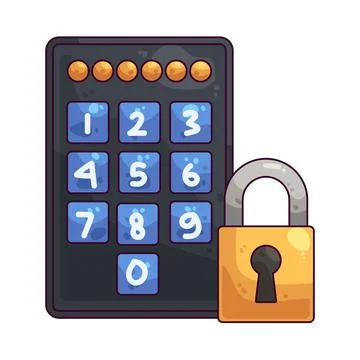 Pin code illustration Stockillustratie