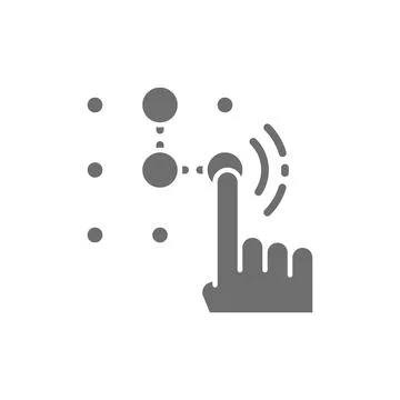 Pin code, password and unlock, identification grey icon. Stock Illustration