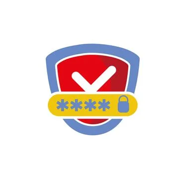 Pin code password protection concept illustration flat design. Stock Illustration