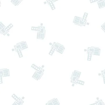 Pin code for pay pos terminal glyph seamless pattern Stock Illustration