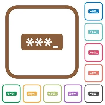 PIN code simple icons Stock-Illustration