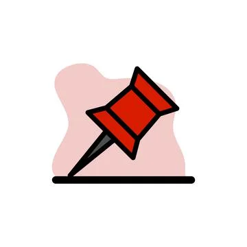 Pin Conceptual Vector Icon Illustration Design Stock Illustration