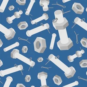 Pin with cotter pin pattern seamless. Rigging connection background Stock Illustration