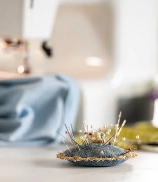 Pin Cushion In Use Stock Photos
