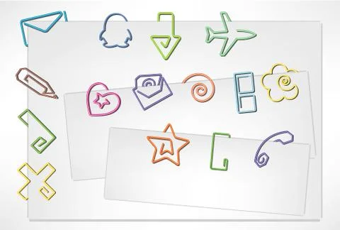 Pin in different shapes Stock Illustration