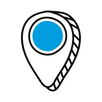 Pin doodle style 스톡 일러스트