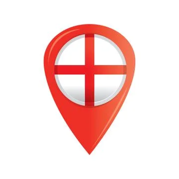 Pin with flag of England Stock Illustration