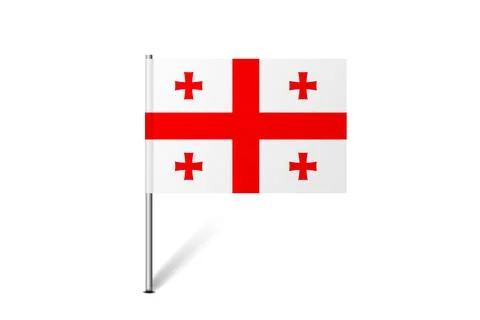 Pin flag of Georgia Stock Illustration