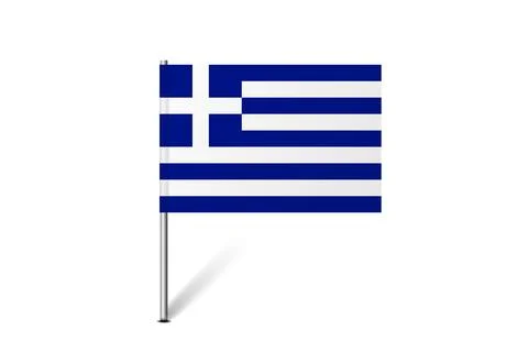 Pin flag of Greece Stock Illustration