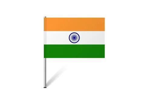 Pin flag of India Illustrazione stock