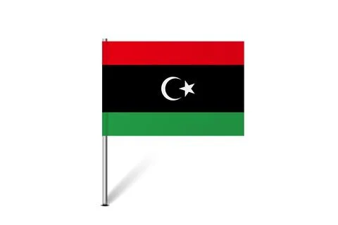 Pin flag of Libya Stock Illustration