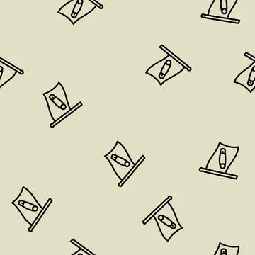 Pin flag line vector seamless pattern イラスト素材