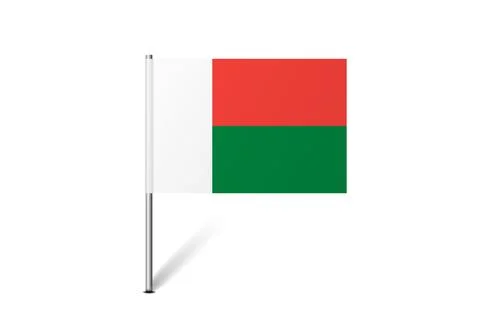 Pin flag of Madagascar Stock Illustration