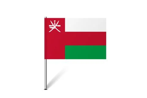 Pin flag of Oman Stock Illustration