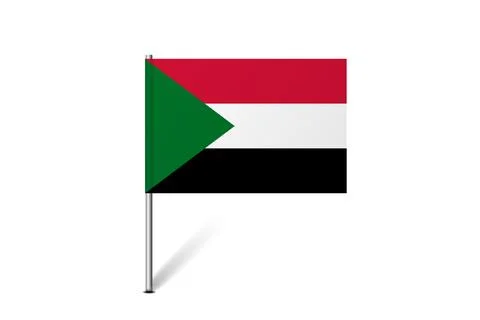 Pin flag of Sudan Stock Illustration