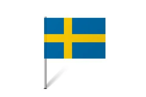 Pin flag of Sweden Stock Illustration
