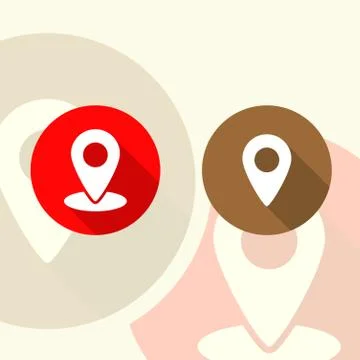 Pin flat icon Stock Illustration