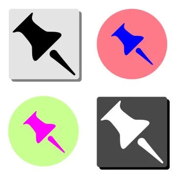 Pin. flat vector icon Stock Illustration