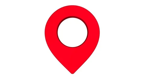 Pin geo location on transparent background with alpha channel. 動画素材 128796450