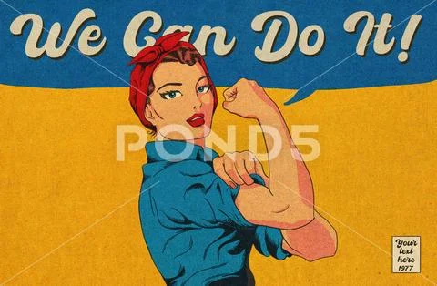 Pin Up Girl - We can do it PSD Template