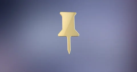 Pin Gold 3d Icon Stock Footage 67412328