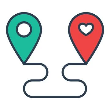 Pin Heart Connect Stock Illustration