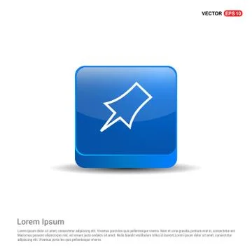 Pin icon - 3d Blue Button イラスト素材