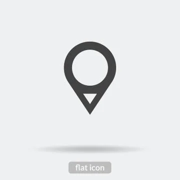 Pin icon, Black vector is type EPS10 Stock Illustration