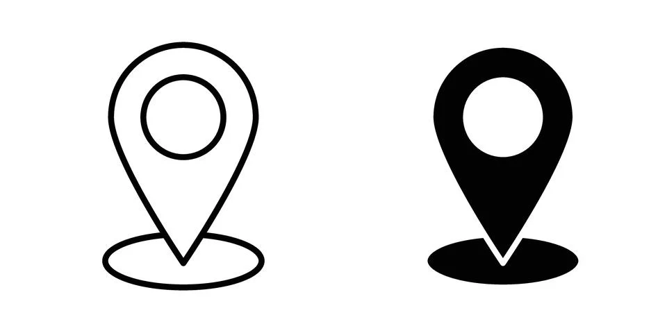 Pin icon for design projects and web UI Stock Illustration
