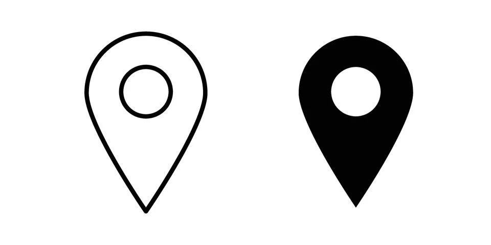 Pin icon graphic element. web icon set 库存插图