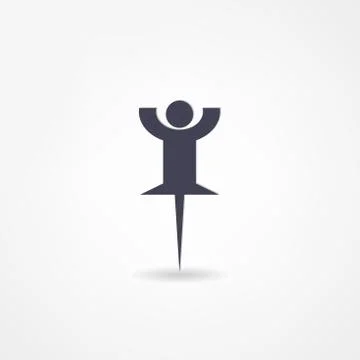 Pin icon Stock Illustration