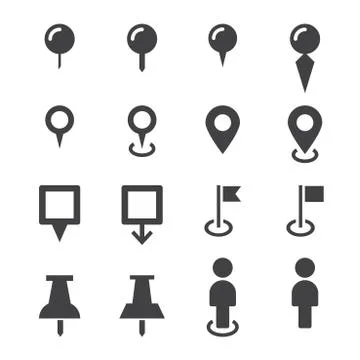 Pin icon Stock Illustration