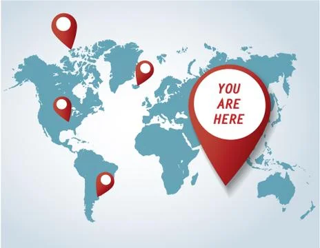 Pin icon with map background vector Stock Illustration