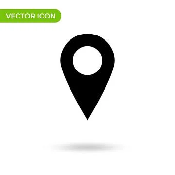 Pin icon. minimal and creative icon isolated on white background. vector illu Illustrazione stock