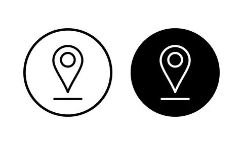 Pin icon vector illustration. Location sign and symbol. destination icon. m.. Illustrazione stock