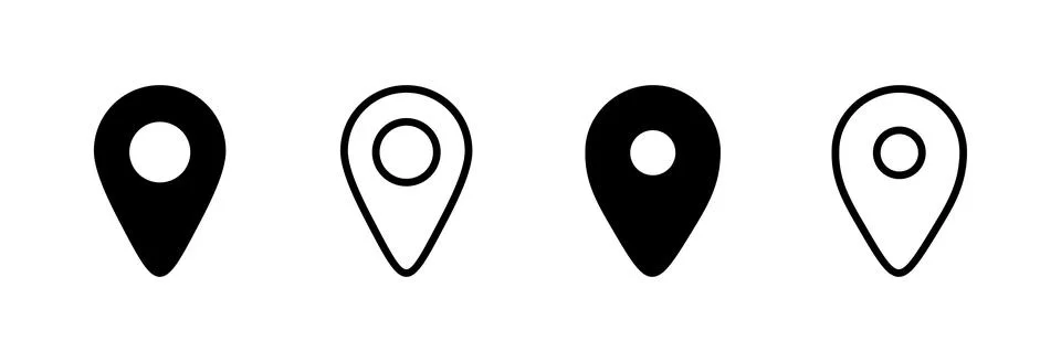 Pin icon vector illustration. Location sign and symbol. destination icon. m.. Stock Illustration