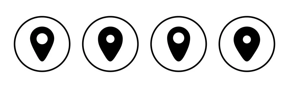 Pin icon vector illustration. Location sign and symbol. destination icon. m.. Stock Illustration