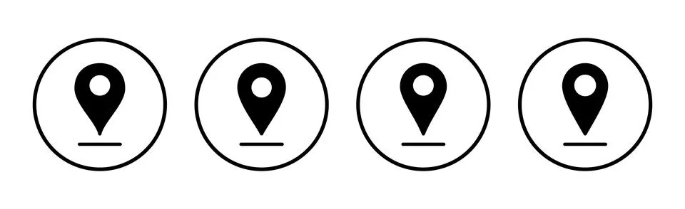 Pin icon vector illustration. Location sign and symbol. destination icon. m.. Stock Illustration