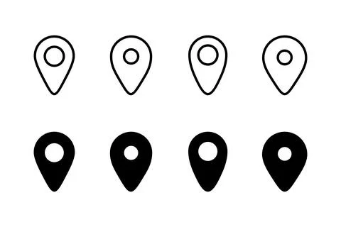 Pin icon vector illustration. Location sign and symbol. destination icon. m.. Stock Illustration