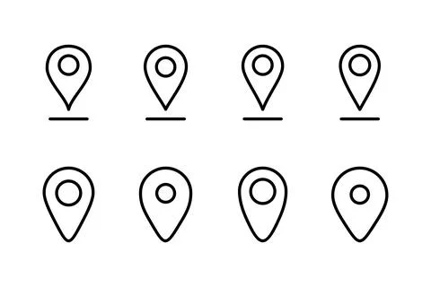 Pin icon vector illustration. Location sign and symbol. destination icon. m.. Stock Illustration