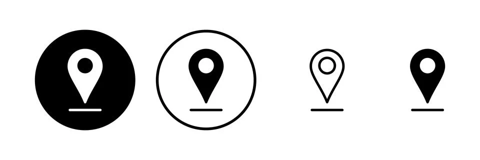 Pin icon vector illustration. Location sign and symbol. destination icon. m.. Stock Illustration