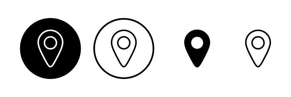 Pin icon vector illustration. Location sign and symbol. destination icon. m.. Stock Illustration