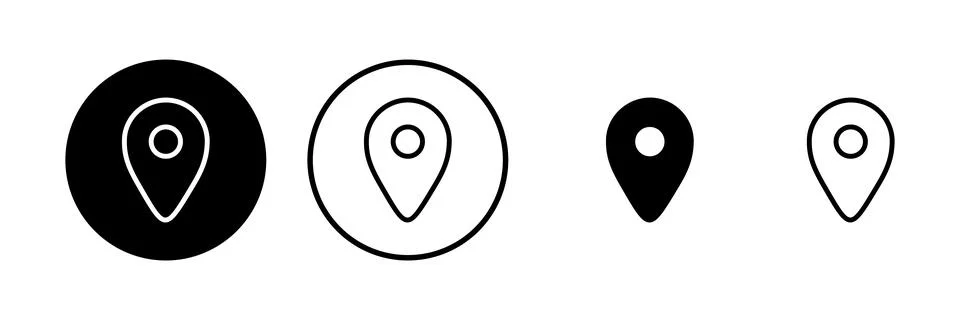 Pin icon vector illustration. Location sign and symbol. destination icon. m.. Stock Illustration