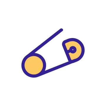 Pin icon vector. Isolated contour symbol illustration Иллюстрация