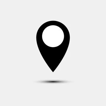 Pin icon vector. Location icon symbol isolated Stock Illustration
