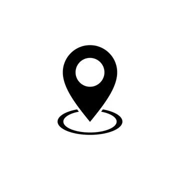 Pin icon vector. Location icon vector. destination icon. map pin Stock Illustration