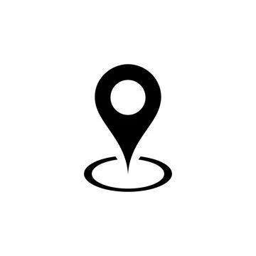 Pin icon vector. Location icon vector. destination icon. map pin Stock Illustration